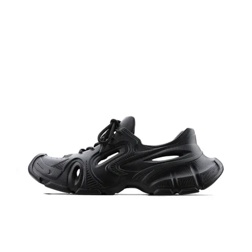 HANQIAORIJI Rakura series Эксклюзивный На открытом воздухе Модный Dad Сабо Спортивные Сандалии 4,5 см Унисекс Черный