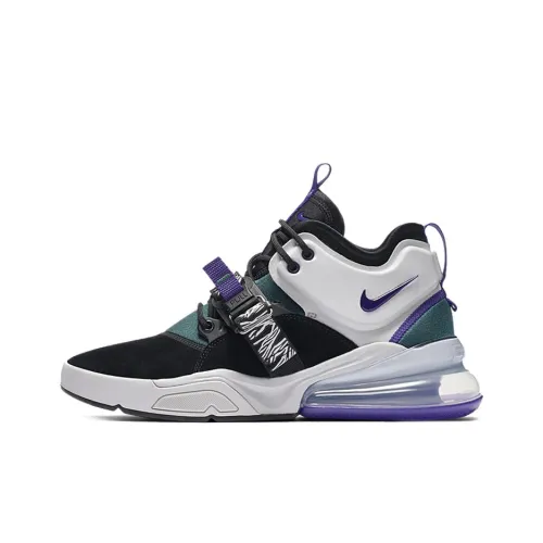 Nike Air FORCE 270 Carnivore Шокаблоки Противоскользящий MID Топ Повседневная обувь Мужская Фиолетово-черная