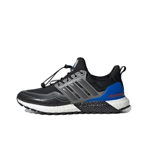 Adidas ULT Шокаблоки Дышащая Резистентная Низкая Верхняя Повседневная Беговая Обувь Мужская Черная Серый Синий