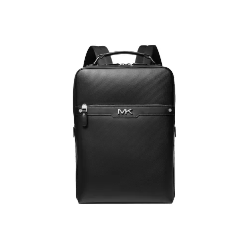 MICHAEL KORS Рюкзак из коровьей кожи с тканью мужской черный