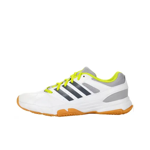 Adidas Quickforce 3 Амортизация Износостойкий Низкий Топ Бадминтон Обувь Унисекс Белый Зеленый