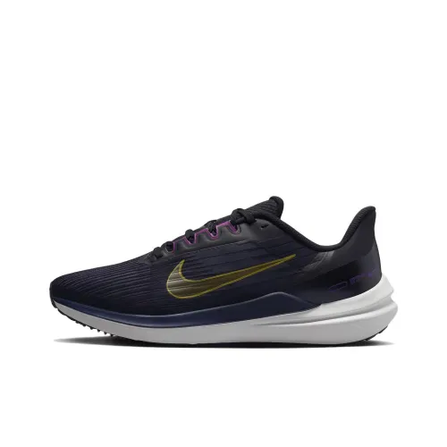 Nike Zoom Winflo 9 Low Топ Повседневные Беговые Кроссовки Мужские Черные Синие Золотые