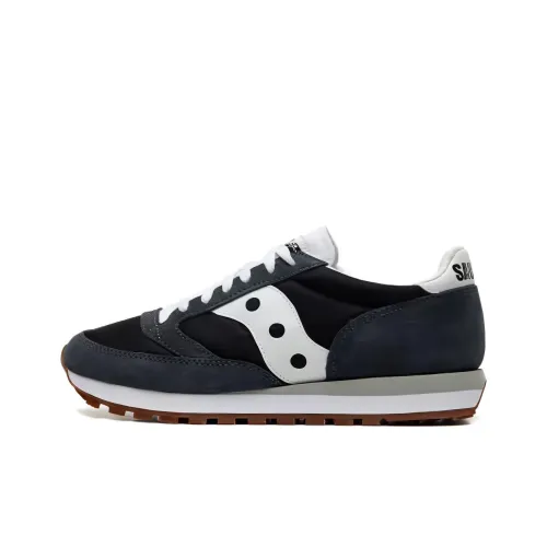 Saucony Jazz 81 Устойчивые к истиранию Низкие Беговые кроссовки Унисекс Черные Серые