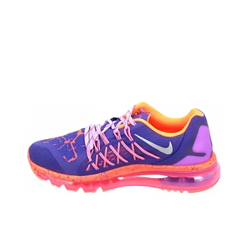 Nike Air Max 2015 Устойчивый к истиранию Дышащий Легкий Низкий Топ Повседневная обувь Женская Фиолетово-Розовая