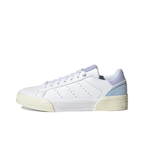 Adidas Originals Court Tourino Slip-resistant Abrasion-resistant Low Top Скейтборд Кроссовки Женские Белые Синие