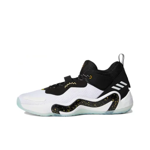 Adidas D.O.N. Issue #3 Low Топ Винтажные баскетбольные кроссовки Мужской Черный белый