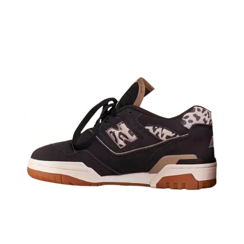 New Balance NB 550 Устойчивые к истиранию Низкие Баскетбольные Кроссовки Женские Черно-Белые