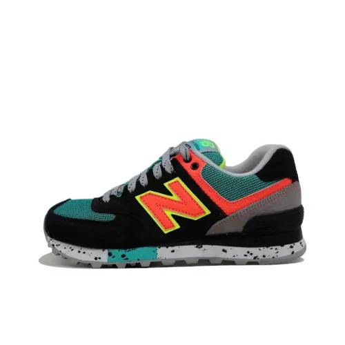 New Balance NB 574 Low Топ Беговые кроссовки Женские Черный Зеленый
