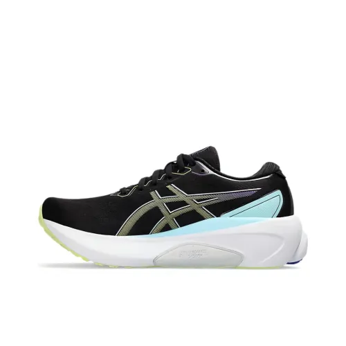 ASICS Gel Kayano 30 Low Top Марафон Беговые кроссовки Женские Черный Синий Белый