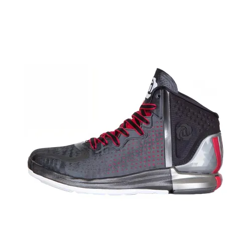 Adidas D Rose 4 Черный Светло-алый Slip-resistant MID Топ Баскетбольные кроссовки Мужской Черный Серый Красный