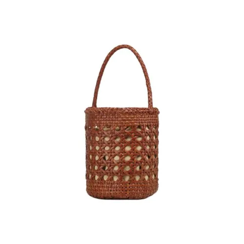 DEERE JACK Сумка-ведро из натуральной коровьей кожи одно плечо маленькая женская желто-коричневая