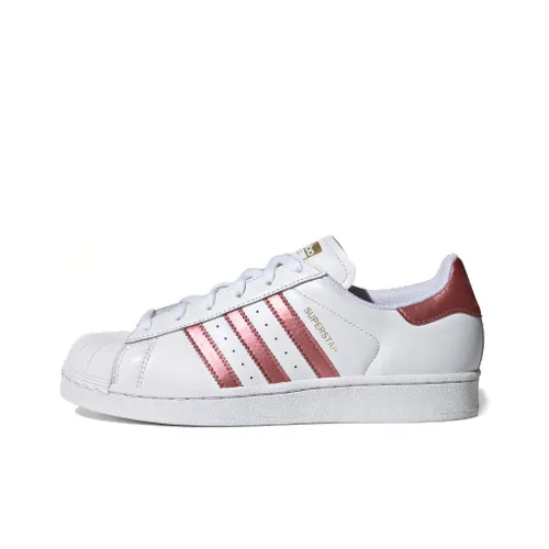 Adidas Originals Superstar Series Low Топ Скейтборд Кроссовки Женские Металл Красный