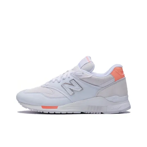 New Balance NB 840 Амортизация Поддержка Низкий Топ Беговые кроссовки Женские Белые B Ширина