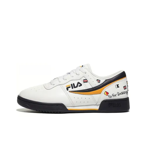 FILA Fitness Series OF OG 1988 Aqua Time Амортизация Низкий Топ Скейтборд Кроссовки Унисекс Белый Желтый Черный Корейский стиль