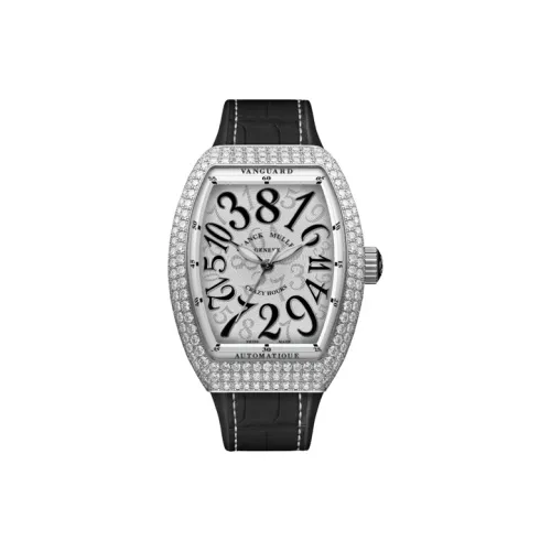 Franck Muller Pioneer Series Кварцевый механизм Женские часы 32 мм Белый циферблат Корпус из нержавеющей стали Кожаный ремешок