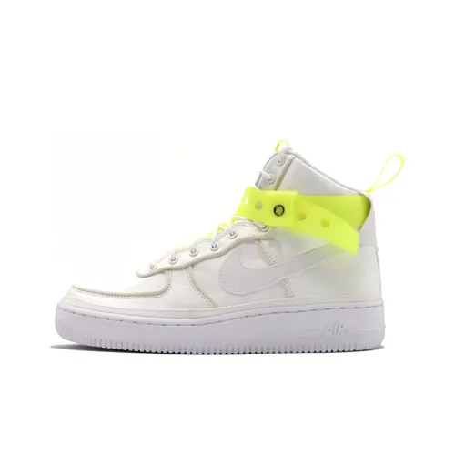 Nike Air FORCE 1 Slip-on Устойчивый к истиранию Высокий верх Скейтбординг Мужской Белый Зеленый