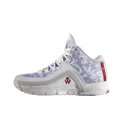 Adidas J Wall 2 Дышащий MID Топ Винтажные баскетбольные кроссовки Мужской Белый Фуксия Красный