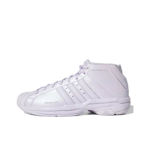 Adidas PRO Model 2G Амортизаторы Slip-resistant MID Баскетбольные кроссовки Unisex Light Purple