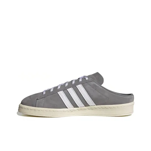 Adidas Originals Campus 80S Slippers Устойчивые к истиранию Низкие Скейтборд Кроссовки Унисекс Серый Белый