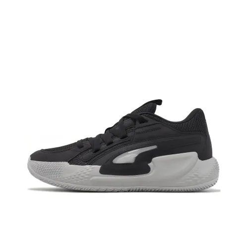 PUMA Court Rider Амортизация Износостойкий Низкий Топ Баскетбольные Кроссовки Мужские Черные