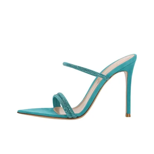 GIANVITO ROSSI Слипоны 10,5 см Женские Синие