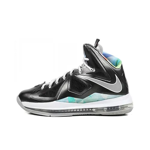 Nike Lebron 10 Prism Slip-Resistant Abrasion-Resistant MID Баскетбольные кроссовки для игры Мужской Черный