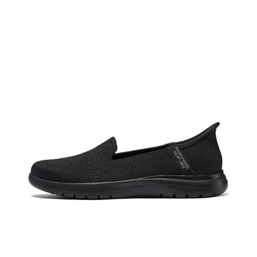 Skechers Slip Ins Низкий Топ Casual Женский Чисто Черный