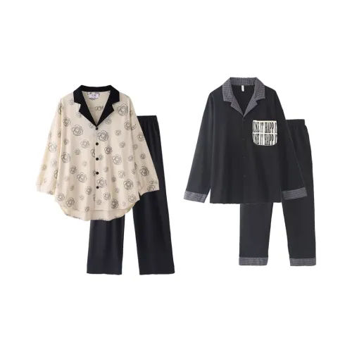 Chun Xi Женские Экрю Мужской Черный Унисекс Пижамные комплекты