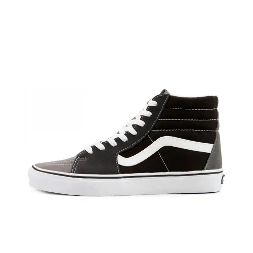 VANS SK8 Амортизация Устойчивость к истиранию Легкие Высокие Кроссовки для скейтбординга Унисекс Черный Серый