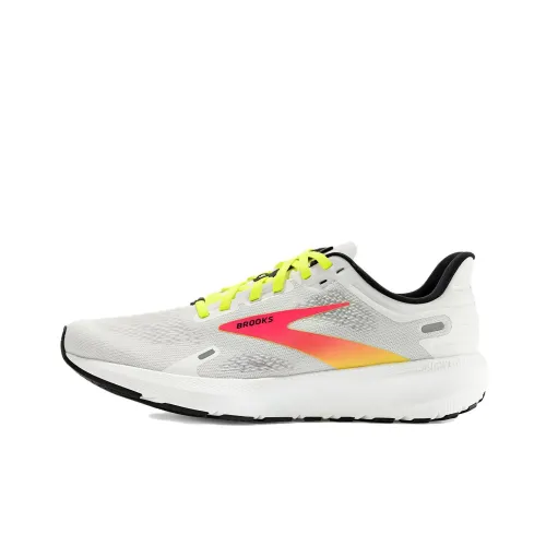 Brooks Launch 9 Slip-Resistant Abrasion-Resistant Low-Top Беговые кроссовки Мужские Серый Розовый Зеленый