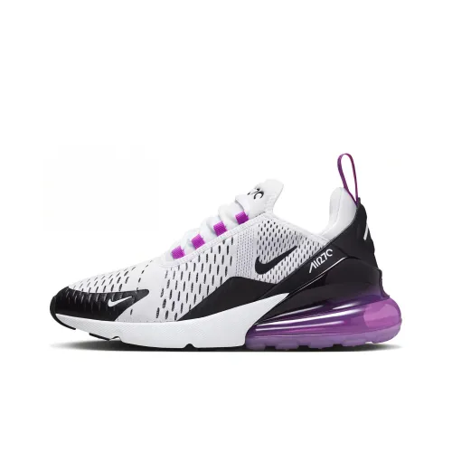 Nike Air Max 270 Амортизация Низкий Топ Повседневная Обувь Женская Фиолетовая Черная Белая