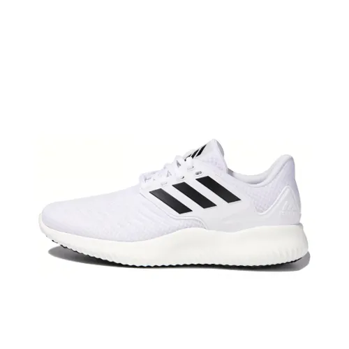 Adidas Alphabounce rc.2 Slip-resistant Abrasion-resistant Low Top Casual Running Shoes Unisex White Black Adidas Alphabounce rc.2 Противоскользящий Устойчивый к истиранию Низкий Топ Повседневные Беговые Кроссовки Унисекс Белый Черный