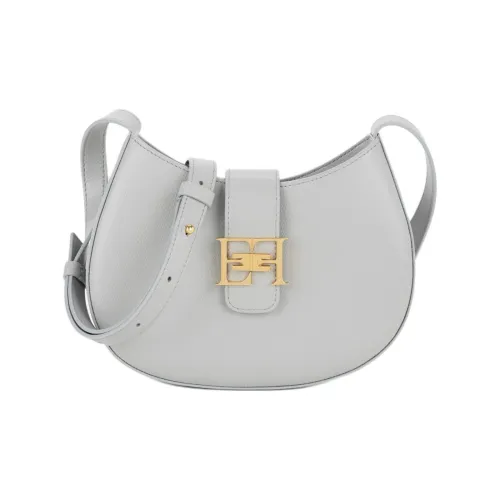 Elisabetta Franchi Кожа Сумка через плечо Средняя Женская Жемчужно-Серый