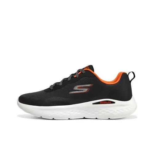 Skechers Go Run Lite Low Топ Повседневные Беговые Кроссовки Мужские Черные и Оранжевые