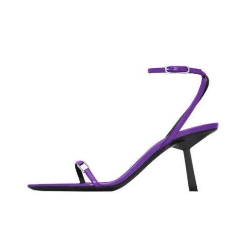 SAINT LAURENT Kitty One Ремень Сандалии 7,5 см Женские Фиолетовые
