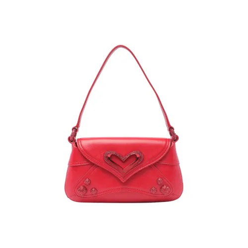 PINKO Телячья кожа Сумка через плечо Женская Красная