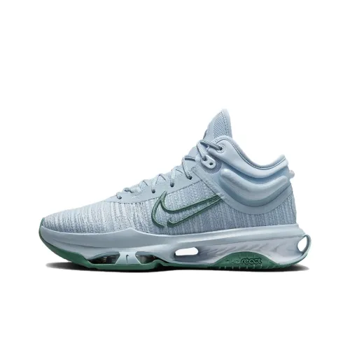 Nike Air Zoom г.T. Jump 2 Баскетбольные кроссовки MID Топ Светло-синий/Зеленый Унисекс