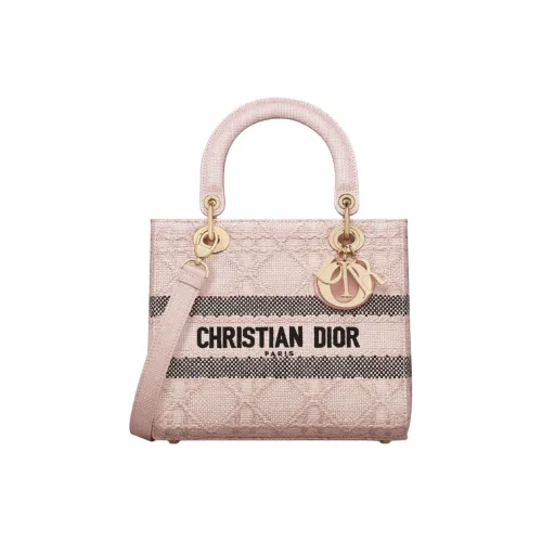 DIOR LADY D Лайт Рафия Сумка Средний Женские Розовый