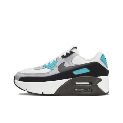 Nike Air Max 90 LV8 Аbrasion Resistant Дышащий Низкий Топ Повседневная Обувь Унисекс Синий Белый