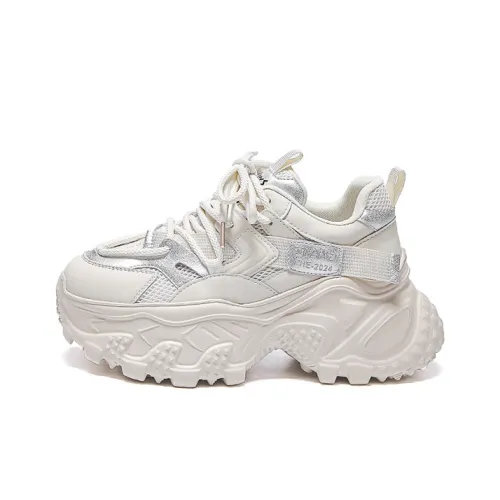 WOOS BOBO Амортизация Дышащий Легкий Увеличение Высоты Низкий Топ Кроссовки с Толстой Подошвой Женские