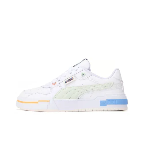 PUMA Slip-on Resistant к истиранию Низкий топ Скейтборд Кроссовки Унисекс Белый