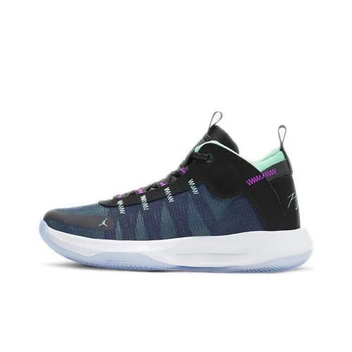 Jordan Jumpman 2020 Амортизаторы Slip-resistant MID Баскетбольные кроссовки Мужской Dark Blue Международная версия