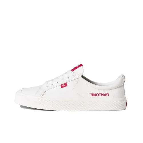 CARIUMA Low Top Canvas Shoes Unisex White Red CARIUMA Низкие кеды унисекс белый красный