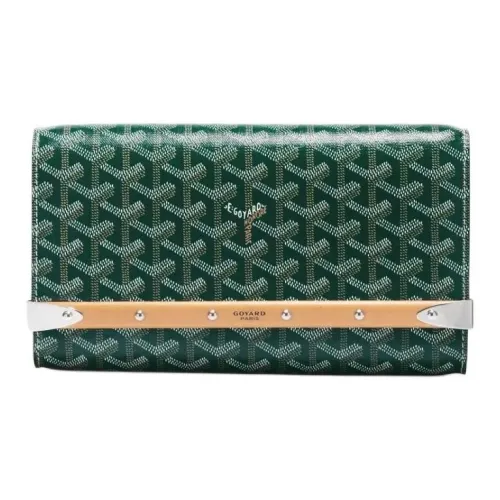 GOYARD Monte Carlo Холст Телячья кожа Одно плечо Через плечо Клатч Маленький Унисекс Зеленый