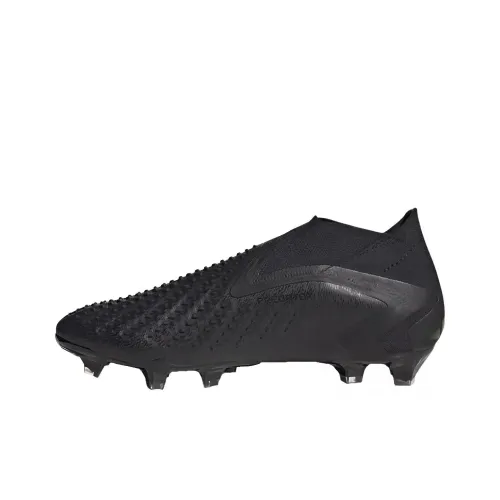 Adidas Predator FG Твердый грунт устойчивый к истиранию футбольные бутсы унисекс черный