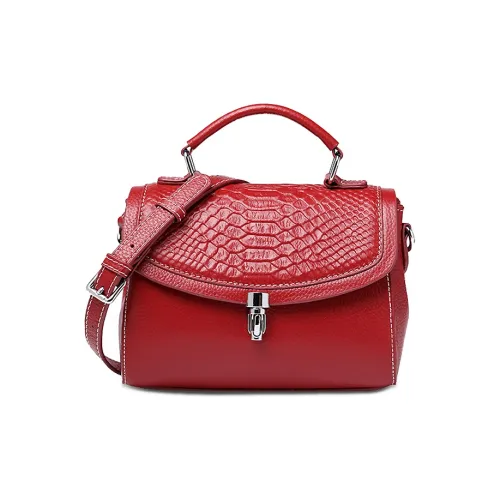 LOVEBIRD Коровья кожа Одно плечо Сумка Женская Бургунди Карамель