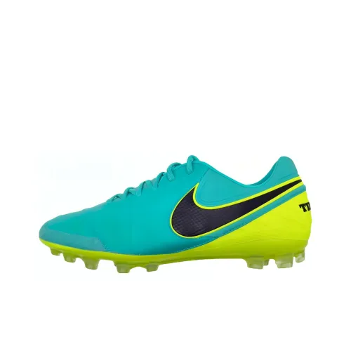 nike AG Искусственная трава Искусственный Шипы Амортизаторы Slip-resistant Abrasion-resistant Футбольные бутсы Унисекс Зеленый