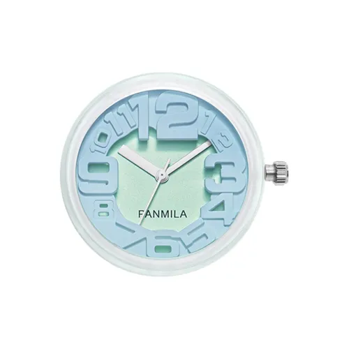 Fanmilla Кварцевый механизм Резиновый ремешок Женские часы Синий циферблат