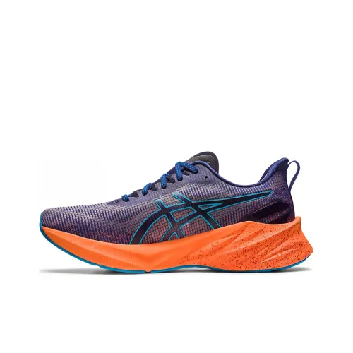 Asics Novablast 3 Low Топ Беговые кроссовки Мужской Синий Оранжевый