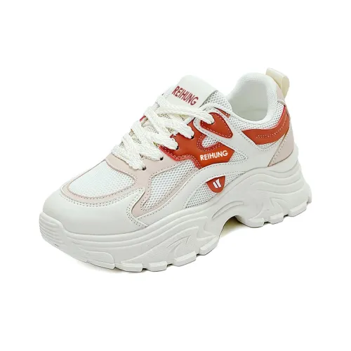 REIHUNG Низкий топ толстая подошва кроссовки женские